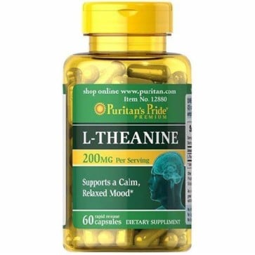 L Theanine 200mg 60 caps PURITAN Puritans Pride