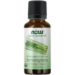 Lemongrass Oil, Organic - 1 fl. oz. Now Organic Essential Oils