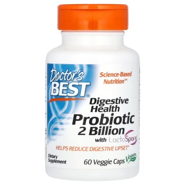 Digestive Health, Probiotic 2 Billion with LactoSpore, 133 mg , 60 Veggie Caps Doctor's Best Doctor's Best