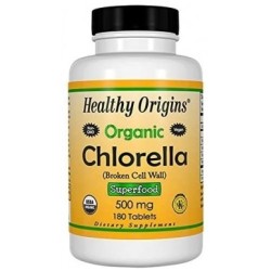 Chlorella Organic 500mg 180 tablets Healthy Origins Healthy Origins