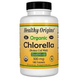 Chlorella Organic 500mg 180 tablets Healthy Origins Healthy Origins