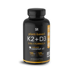 Vitamina K2 + D3 100mcg K2. 125mg D3 60s SPORTS Research Sports Research