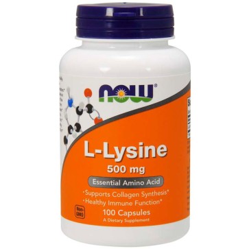 L-Lysine 500mg (100 cápsulas) - Now Foods