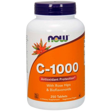 Vitamina C-1000 (250 tabletes) - Now Foods