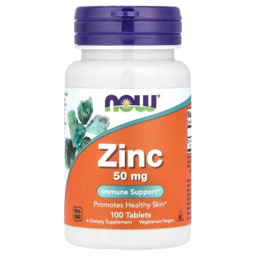Zinc, 50 mg, 100 Tablets NOW