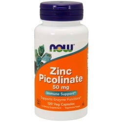 Zinc Picolinate 50mg (120 cápsulas) - Now Foods