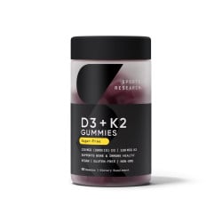 Vegan Vitamin D3 125mcg (5000iu) + K2 100mcg (60 sugar-free gummies) SR Sports Research