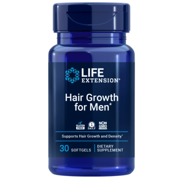 Hair Growth for Men, 30 Cápsulas Moles Life Extension Life Extension