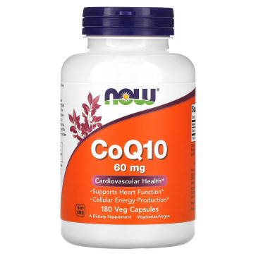 CoQ10, 60 mg, 180 Veg Capsules Now foods Now