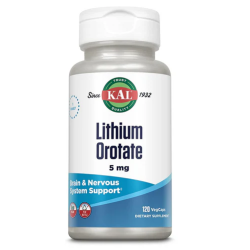 KAL, Lithium Orotate, 5 mg, 120 VegCaps KAL