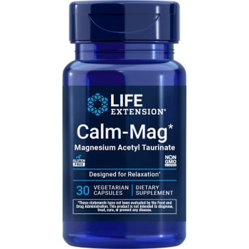 Calm-Mag Magnesium Acetyl Taurinate (30 Vegetarian Capsules) - Life Extension Life Extension