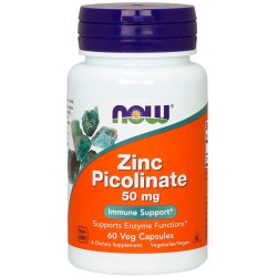 Zinc Picolinate 50mg (60 cápsulas) - Now Foods