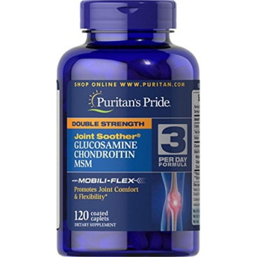 Double Strength Glucosamine. Chondroitin & MSM Joint Soother® 120s PURITAN Puritan