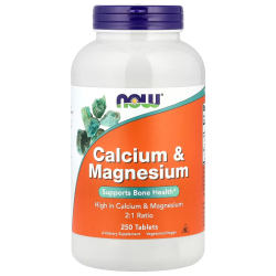 Calcium Magnesium, 250 Tablets Now foods Now