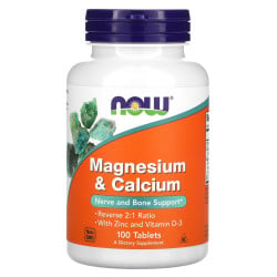Magnesium & Calcium, 100 Tablets Now Now