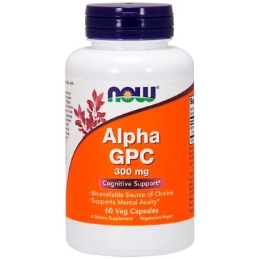 Alpha GPC 300mg (60 cápsulas) - Now Foods