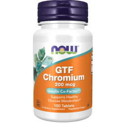 GTF Chromium, 200 mcg, 100 Tablets Now foods Now