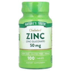 Nature's Truth, Zinc, Chelated , 50 mg, 100 Tablets Nature's Truth