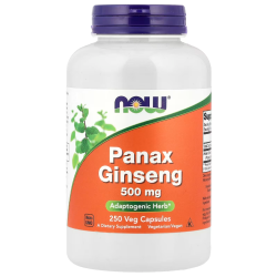 Panax Ginseng, 250 Veg Capsules (500 mg per Capsule) Now foods Now