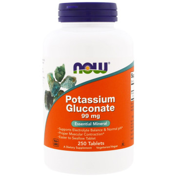 Potassium Gluconate, 99 mg, 250 Tablets Now Now