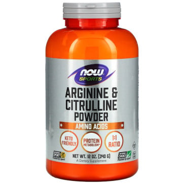 Arginine & Citrulline Powder, 12 oz (340 g) Now