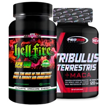 Combo: Tribulus Terrestris - Pro Size + Hell Fire - Innovative Pro Size Nutrition