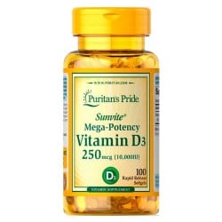 Vitamina D3 10,000 IU - Puritan's Pride - Importada