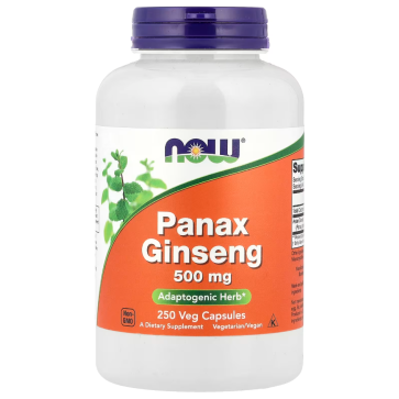 Panax Ginseng, 250 Veg Capsules (500 mg per Capsule) Now foods Now