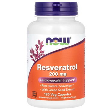 Resveratrol, 200 mg, 120 Veg Capsules Now foods Now