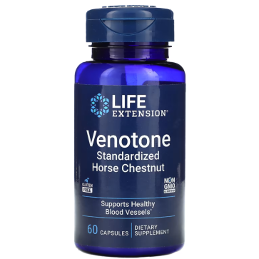 Venotone, Standardized Horse Chestnut, 60 Capsules (250 mg per Capsule) Life Extension Life Extension
