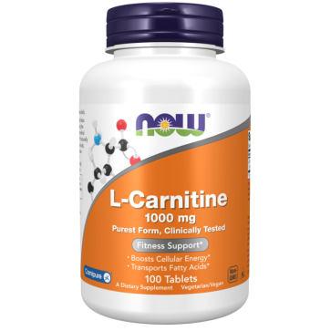 L-Carnitine, 1000 mg, 100 Tablets Now foods Now