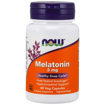 Melatonin 3mg (60 caps) - Now Foods