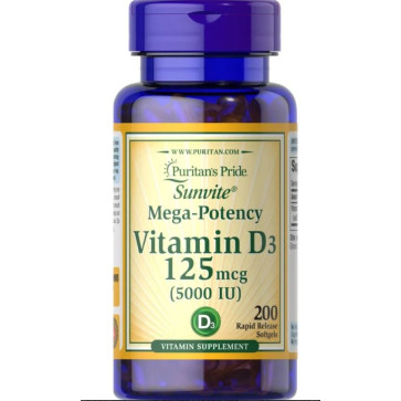 Vitamina D3 5.000 200s Puritans Puritan