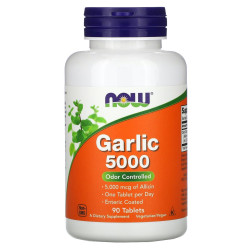 Garlic 5000, 500 mg, 90 Tablets Now foods Now